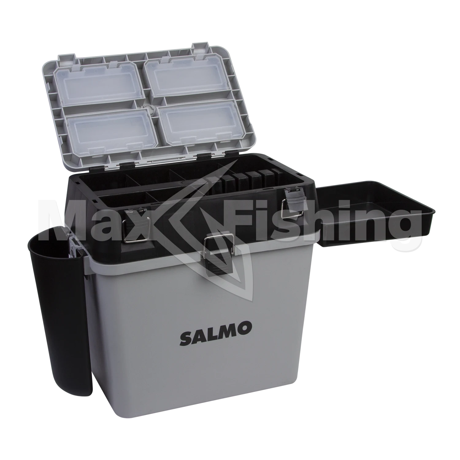 Ящик рыболовный Salmo 2-х ярусный (5 частей) 39,5x24,5x38см серый