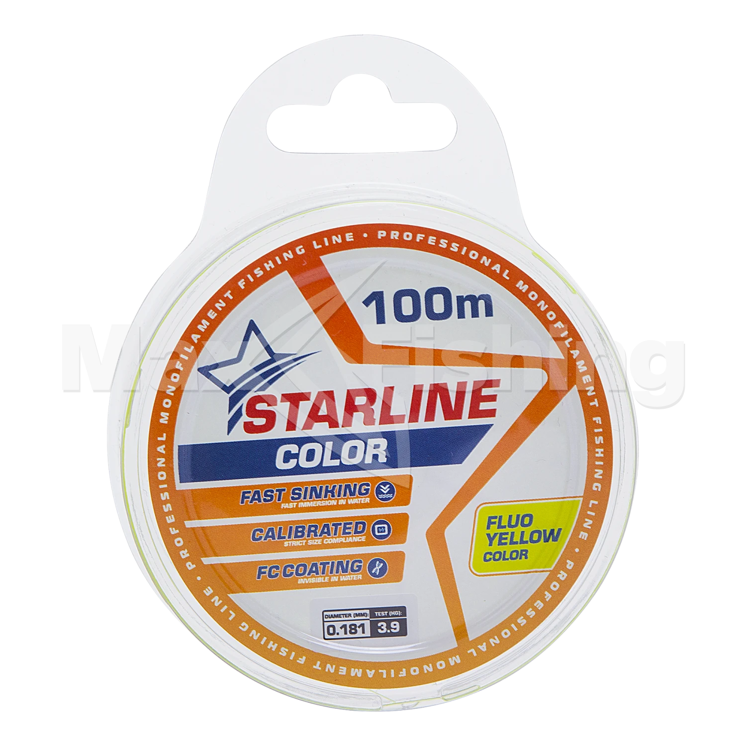 Леска монофильная IAM Starline 0,181мм 100м (fluo yellow)