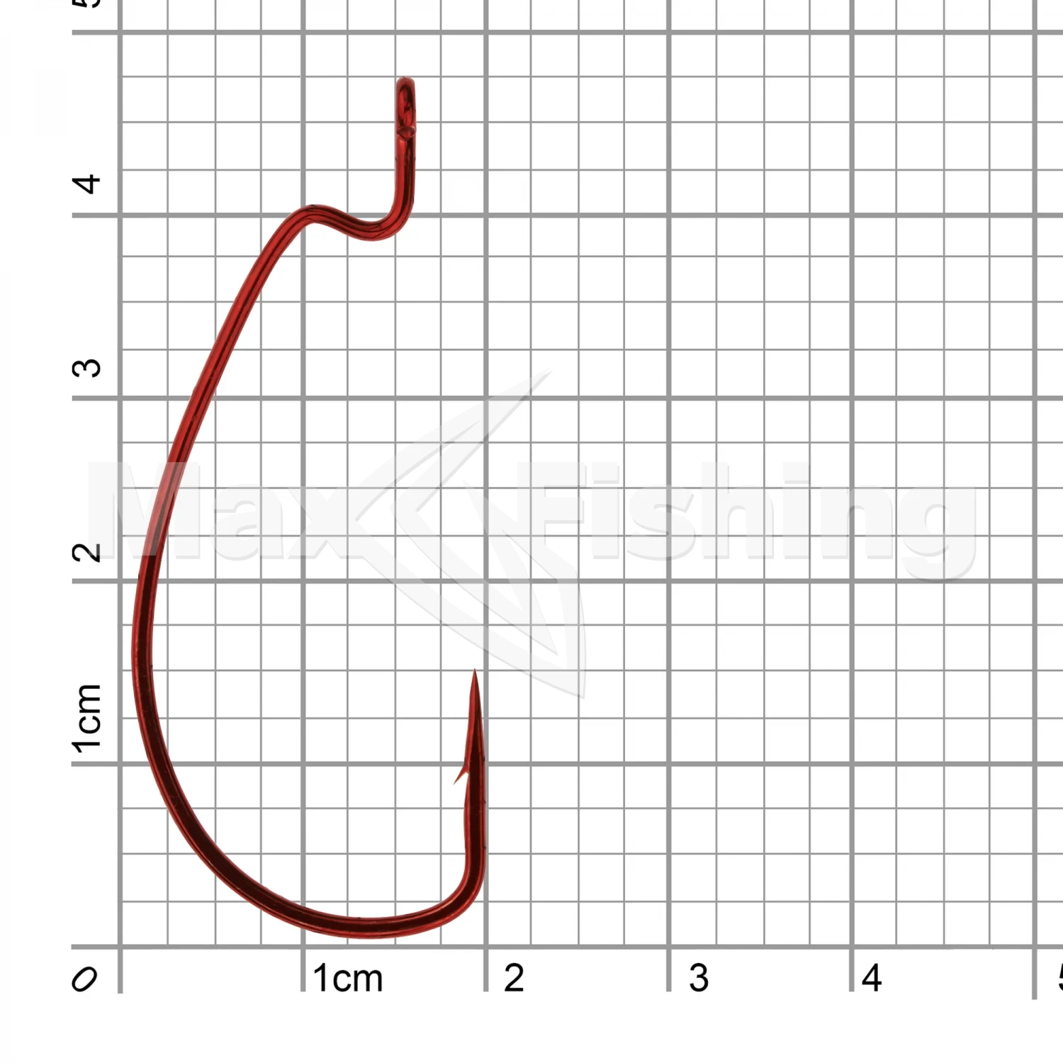 Крючок офсетный Gamakatsu Worm Offset EWG #2/0 Red (5шт)