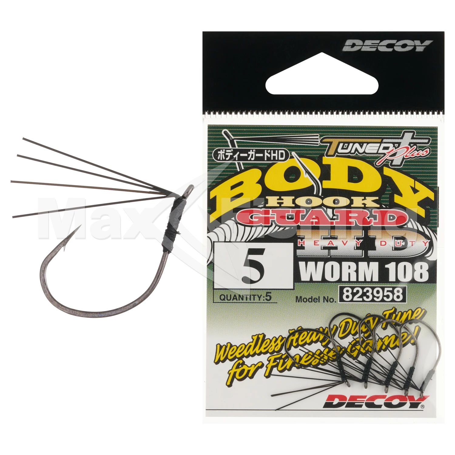 Крючок одинарный Decoy Worm 108 Body Guard HD #5 (5шт)