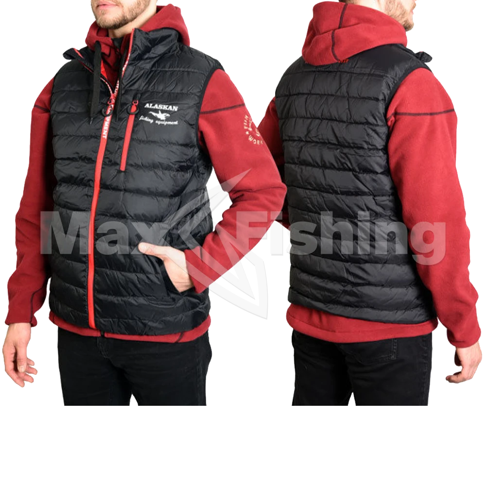 Жилет утепленный стеганый Alaskan Juneau Vest 3XL черный/красный