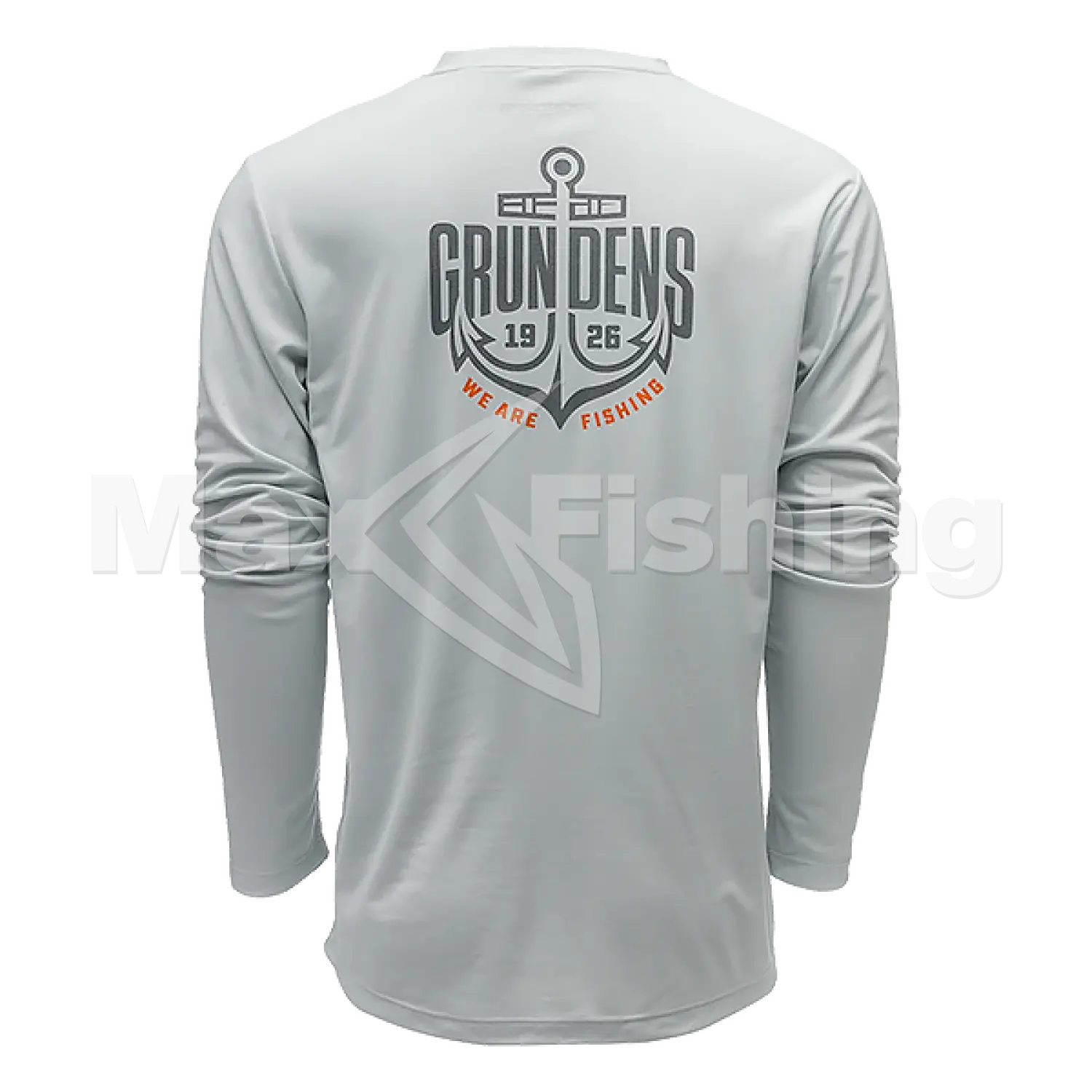 Лонгслив Grundens Logo Anchor LS Tech Tee S Grey Mist