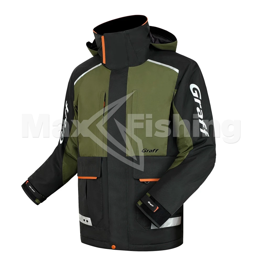 Костюм-поплавок зимний Graff Float Guard 215-О-В до -15°С XL/182-188 черно-оливковый