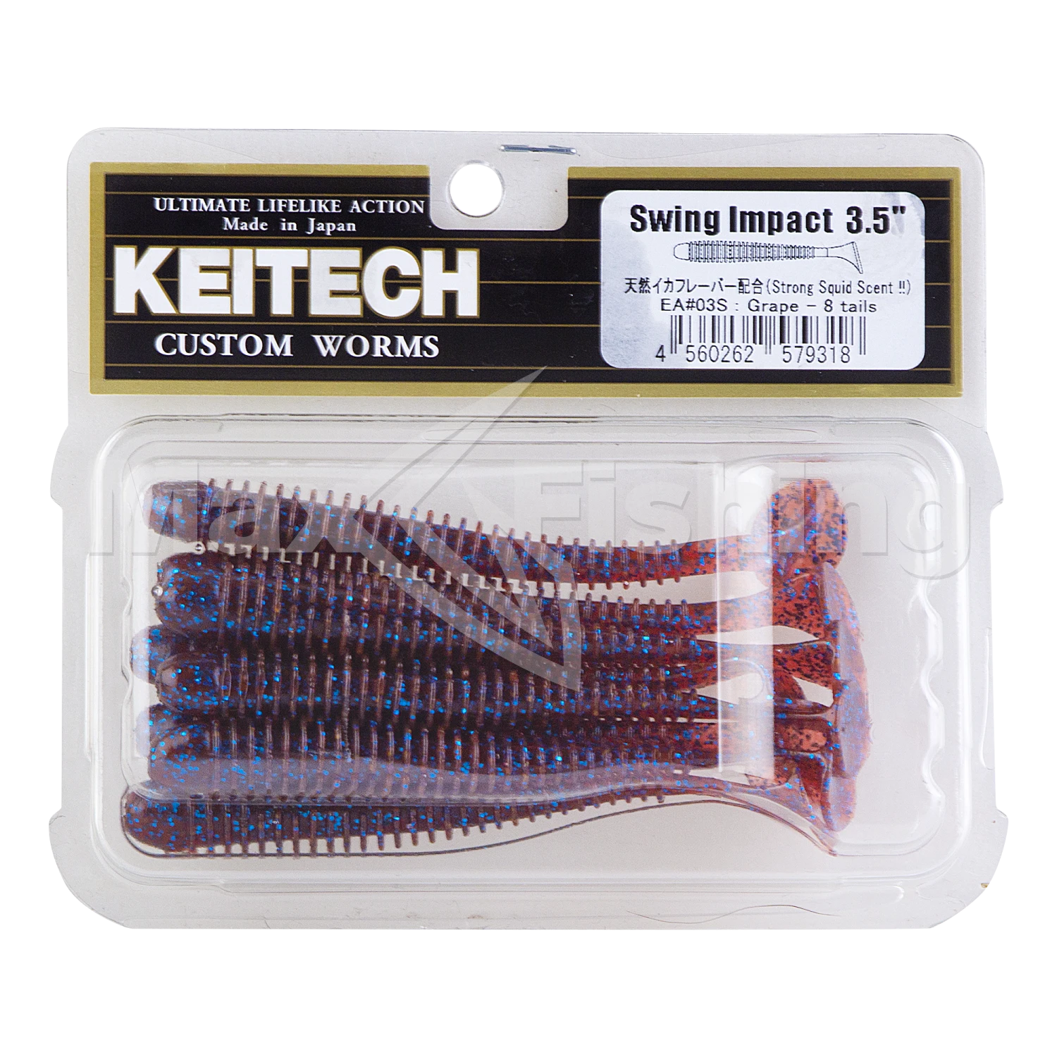 Приманка силиконовая Keitech Swing Impact 3,5" #EA03 Grape