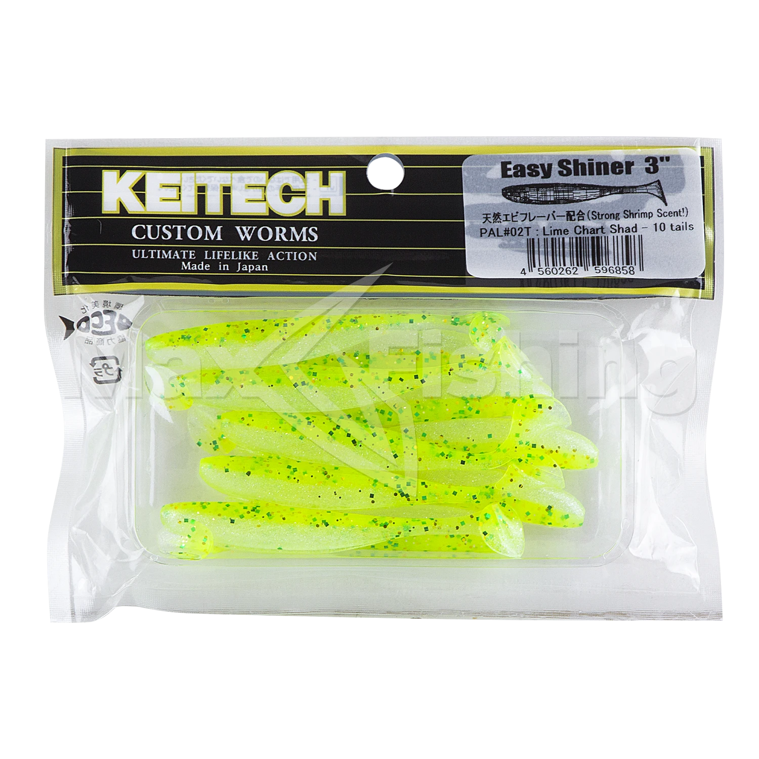 Приманка силиконовая Keitech Easy Shiner 3" #PAL02 Lime Chart Shad