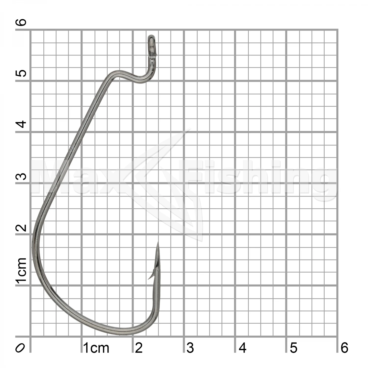 Крючок офсетный Metsui Wide Range Worm #5/0 Black Nickel (6шт)