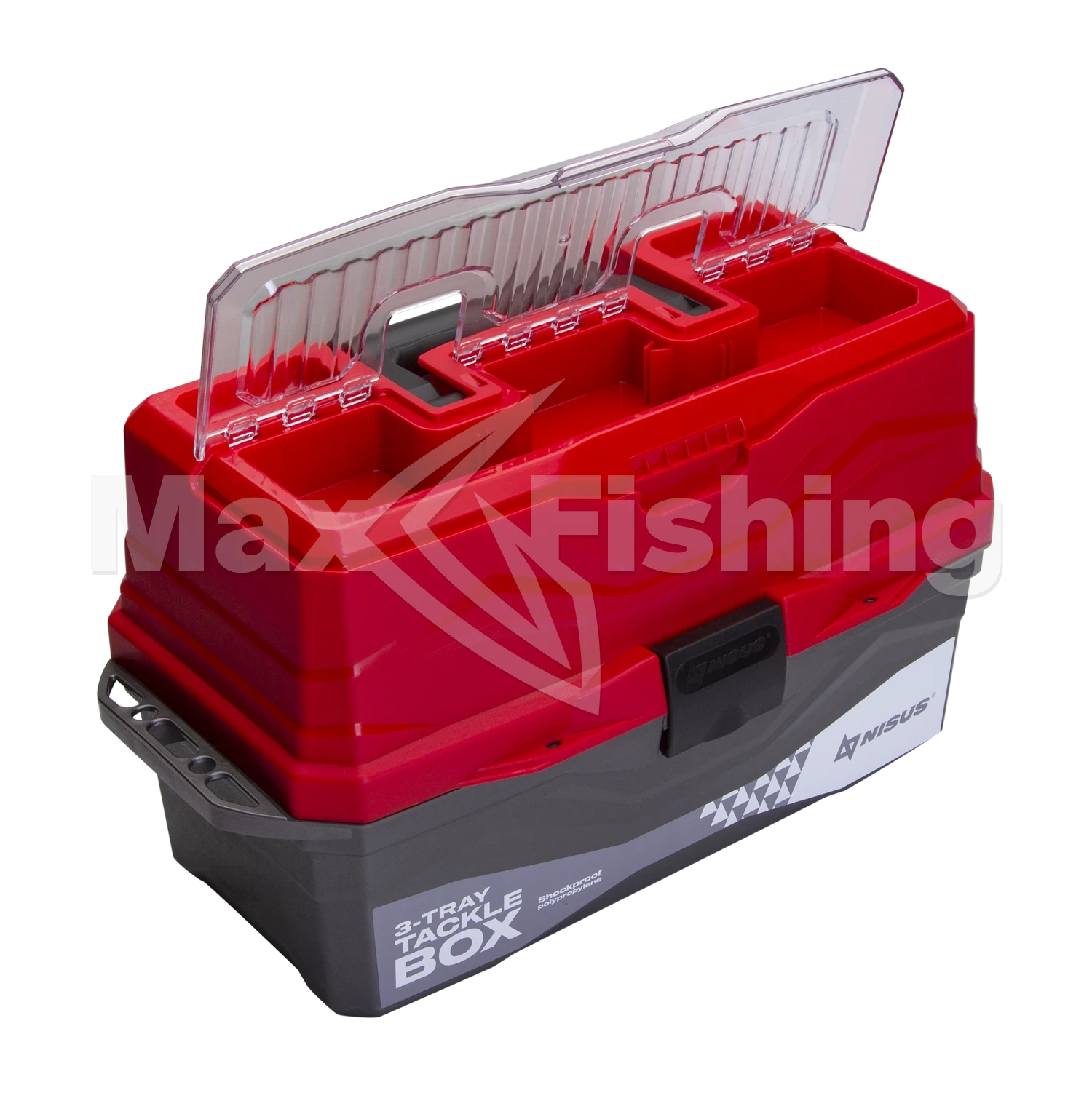 Ящик для снастей Nisus 3-Tray Tackle Box красный