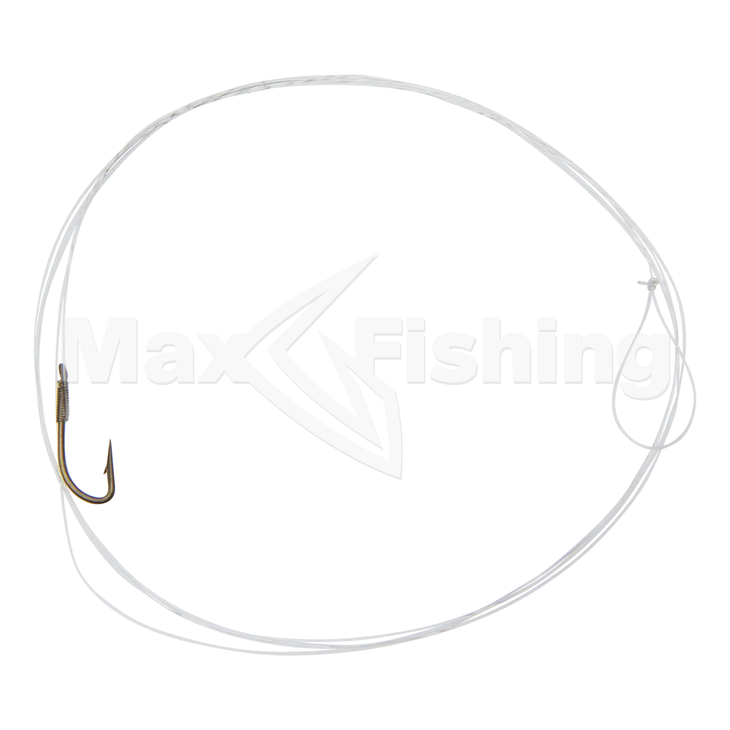 Крючок одинарный с поводком Garbolino Bronzed Forged Strong Hooks To Nylon #18 0,10мм (10шт)