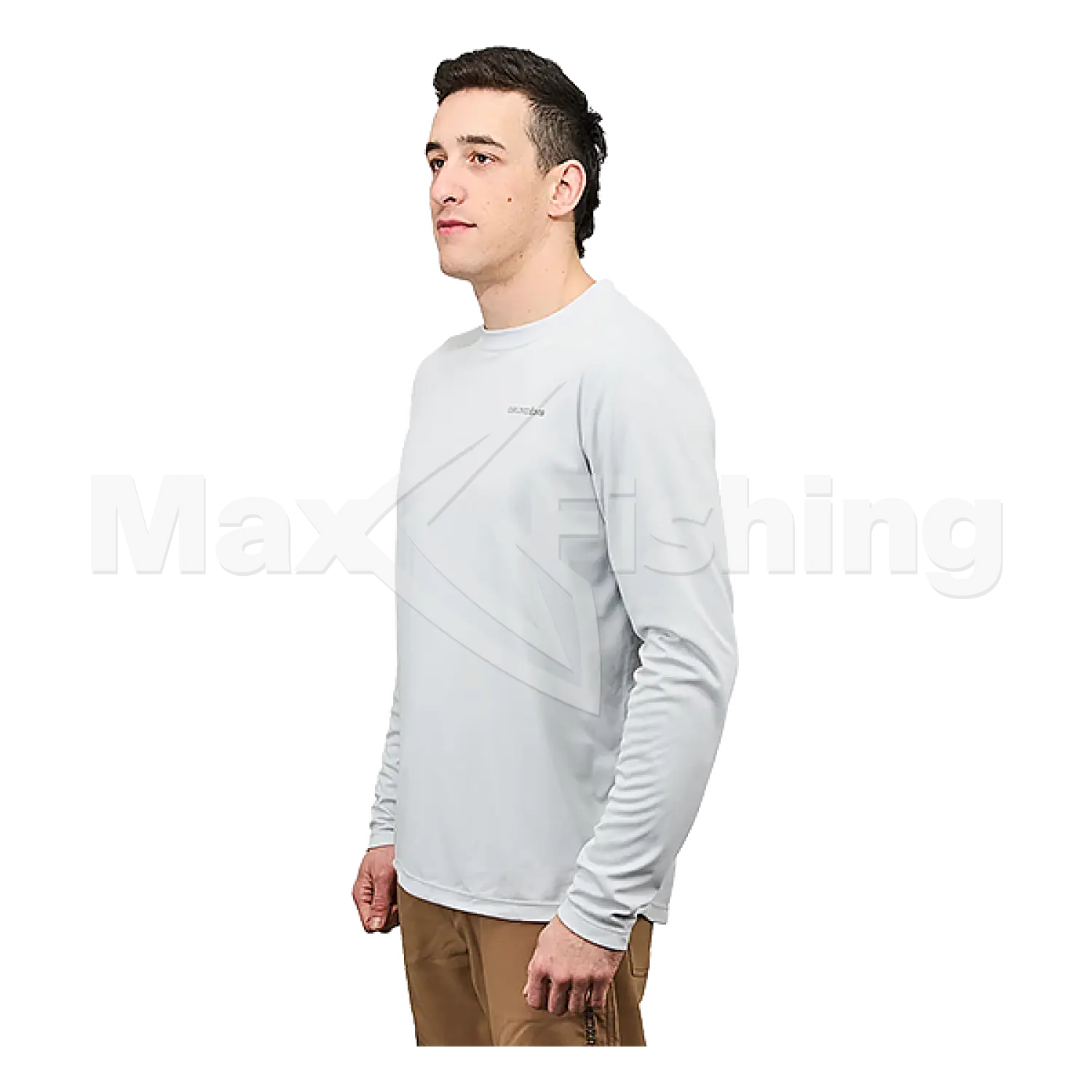 Лонгслив Grundens Logo Anchor LS Tech Tee S Grey Mist