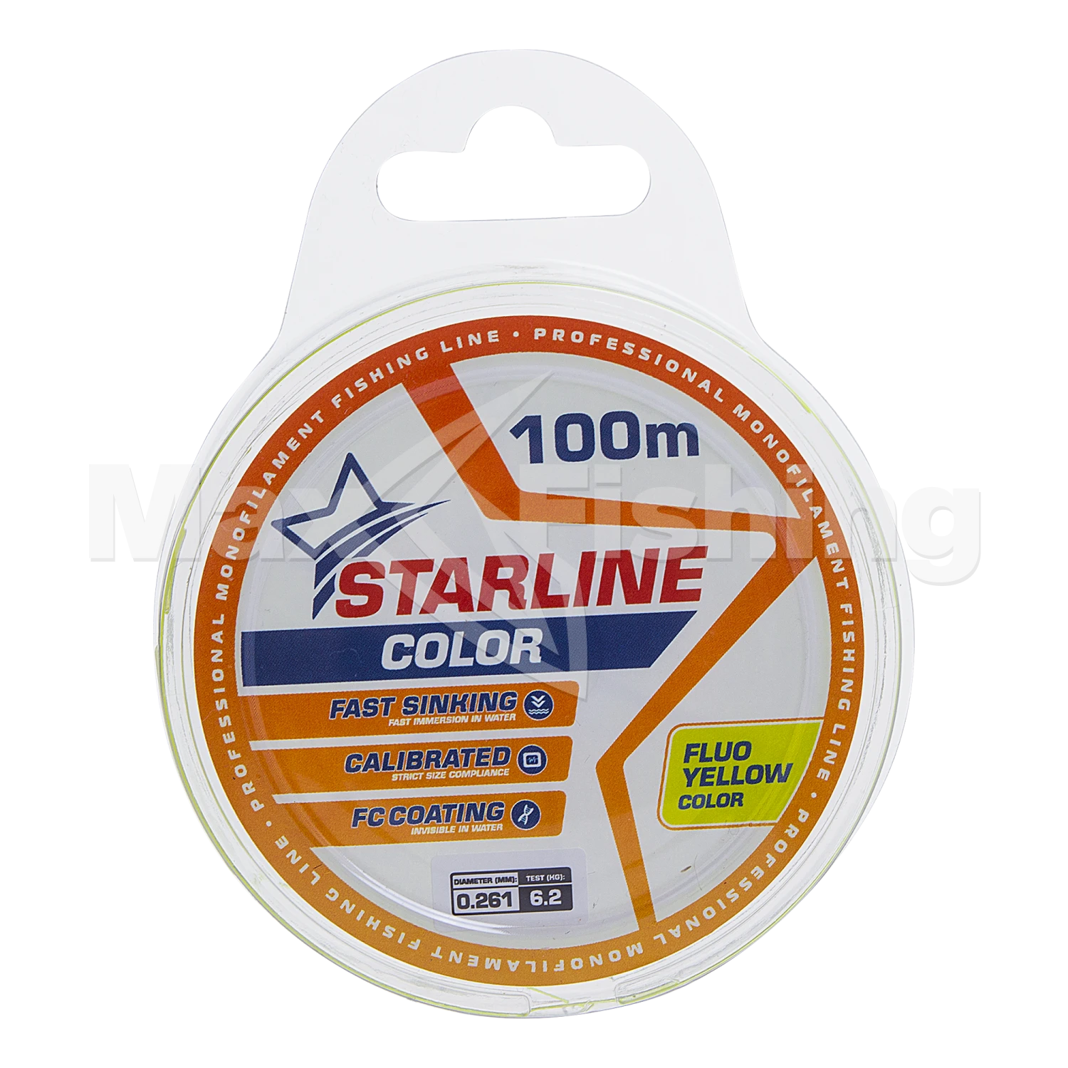 Леска монофильная IAM Starline 0,261мм 100м (fluo yellow)