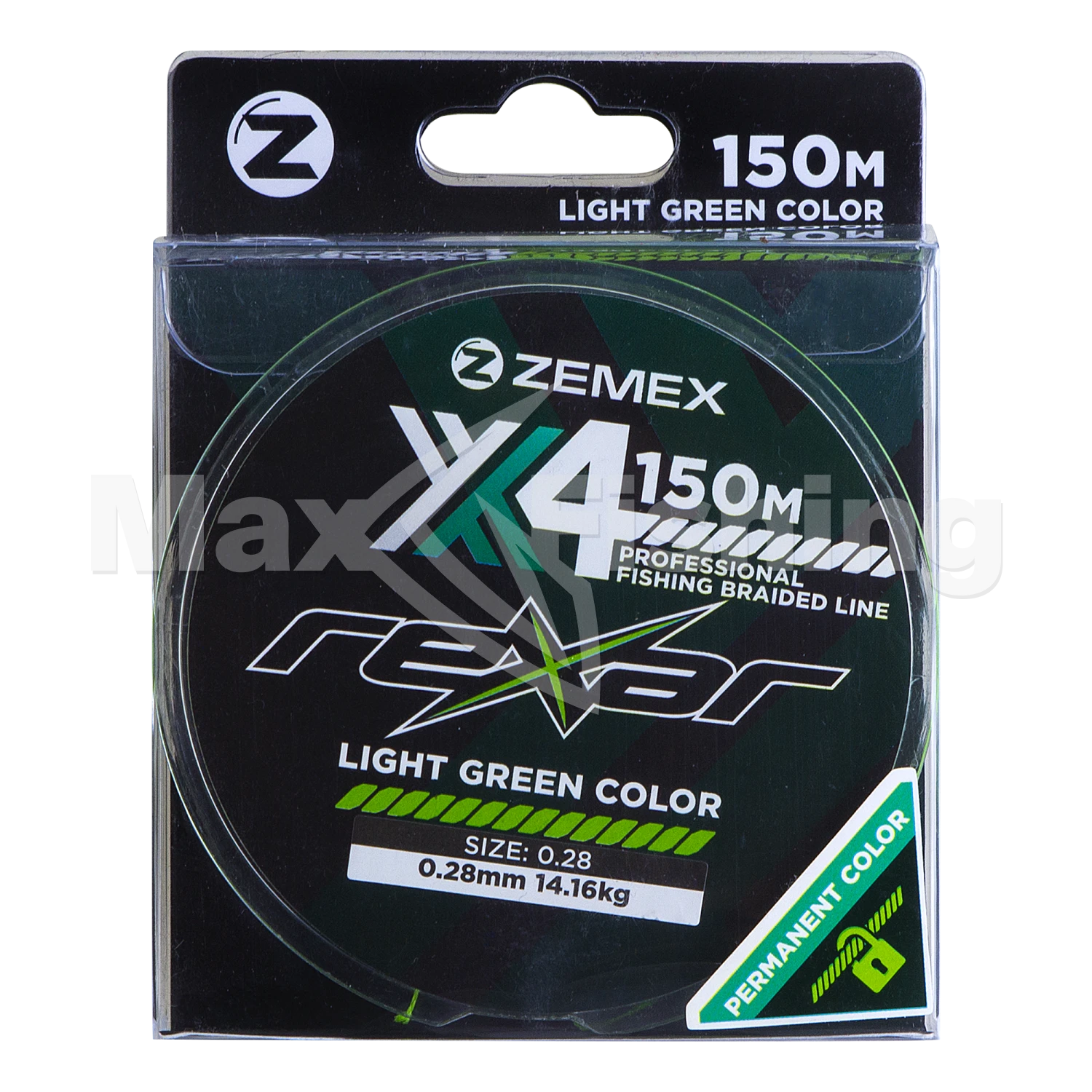 Шнур плетеный Zemex Rexar X4 0,28мм 150м (light green)