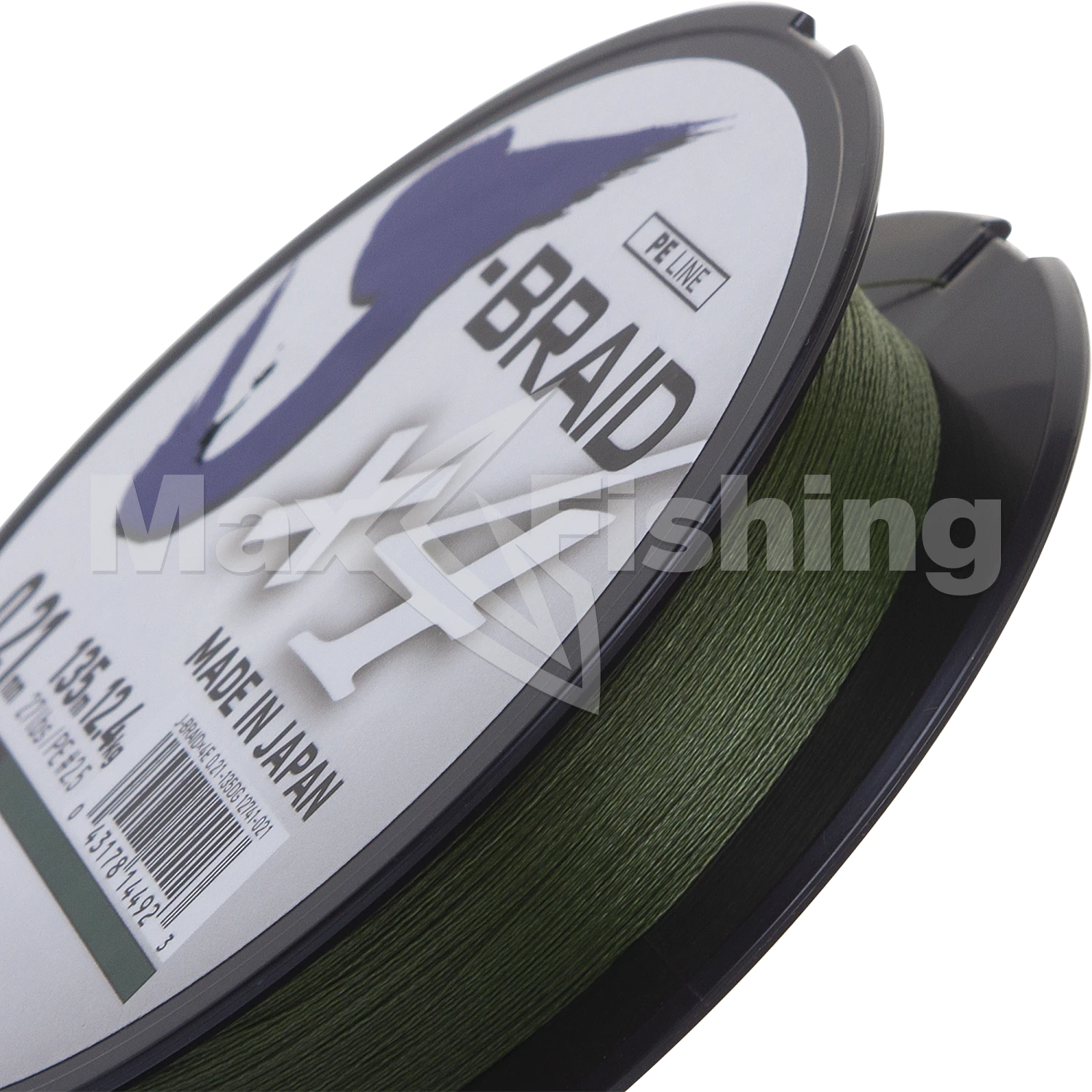 Шнур плетеный Daiwa J-Braid X4E #2,5 0,21мм 135м (dark green)