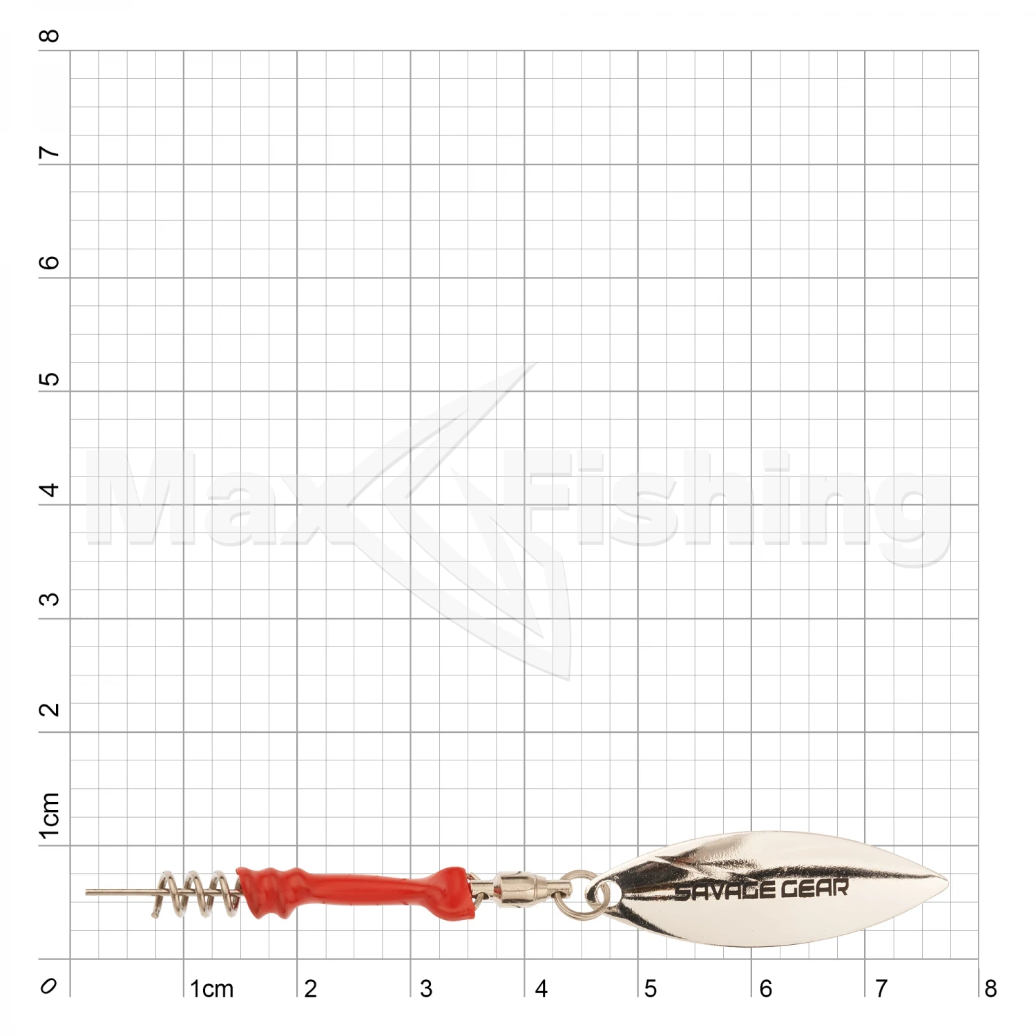 Монтаж готовый Savage Gear Screwin Spin Teaser #S c лепестком Silver Red