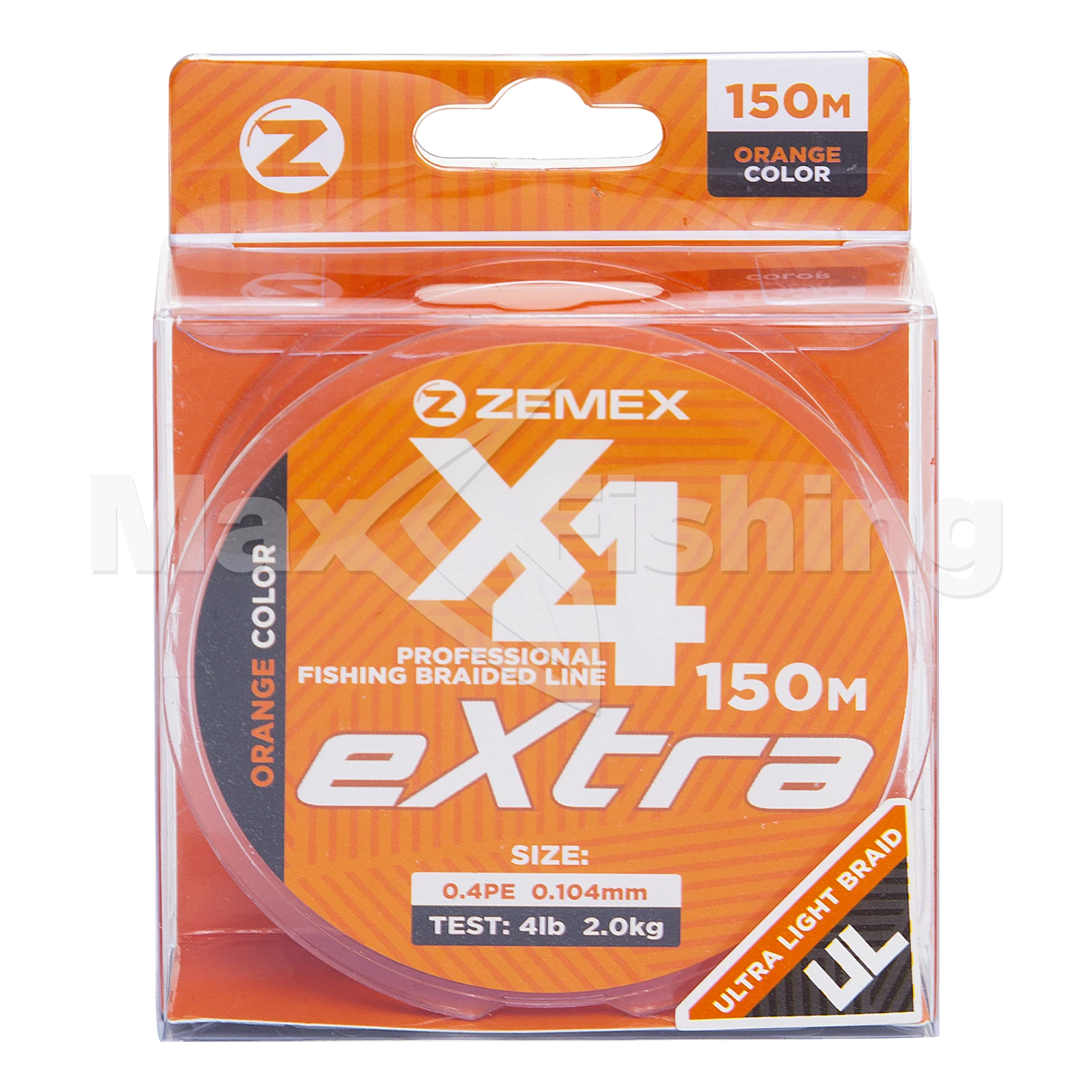 Шнур плетеный Zemex Extra X4 #0,4 0,104мм 150м (orange)