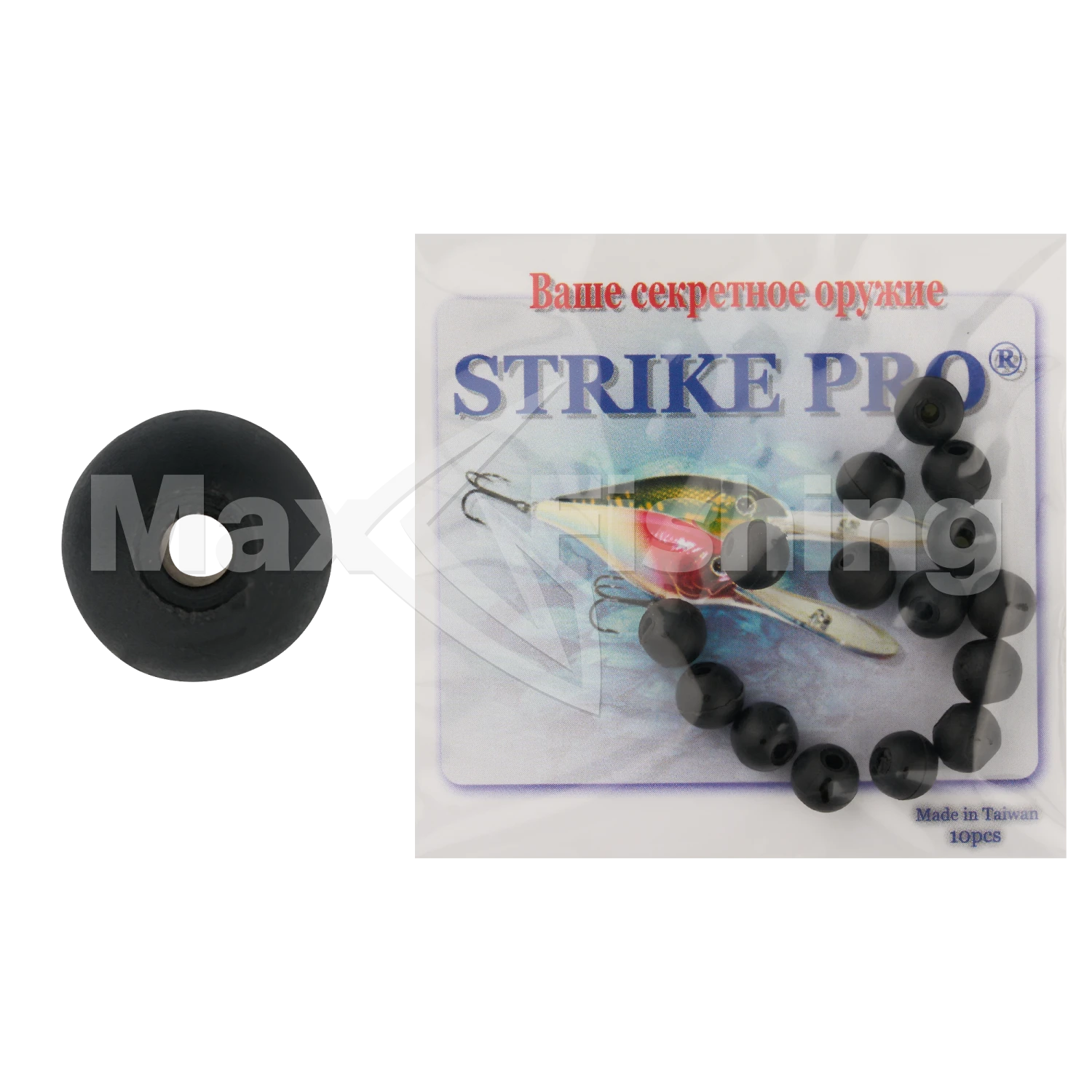 Бусина Strike Pro силиконовая 7мм черная