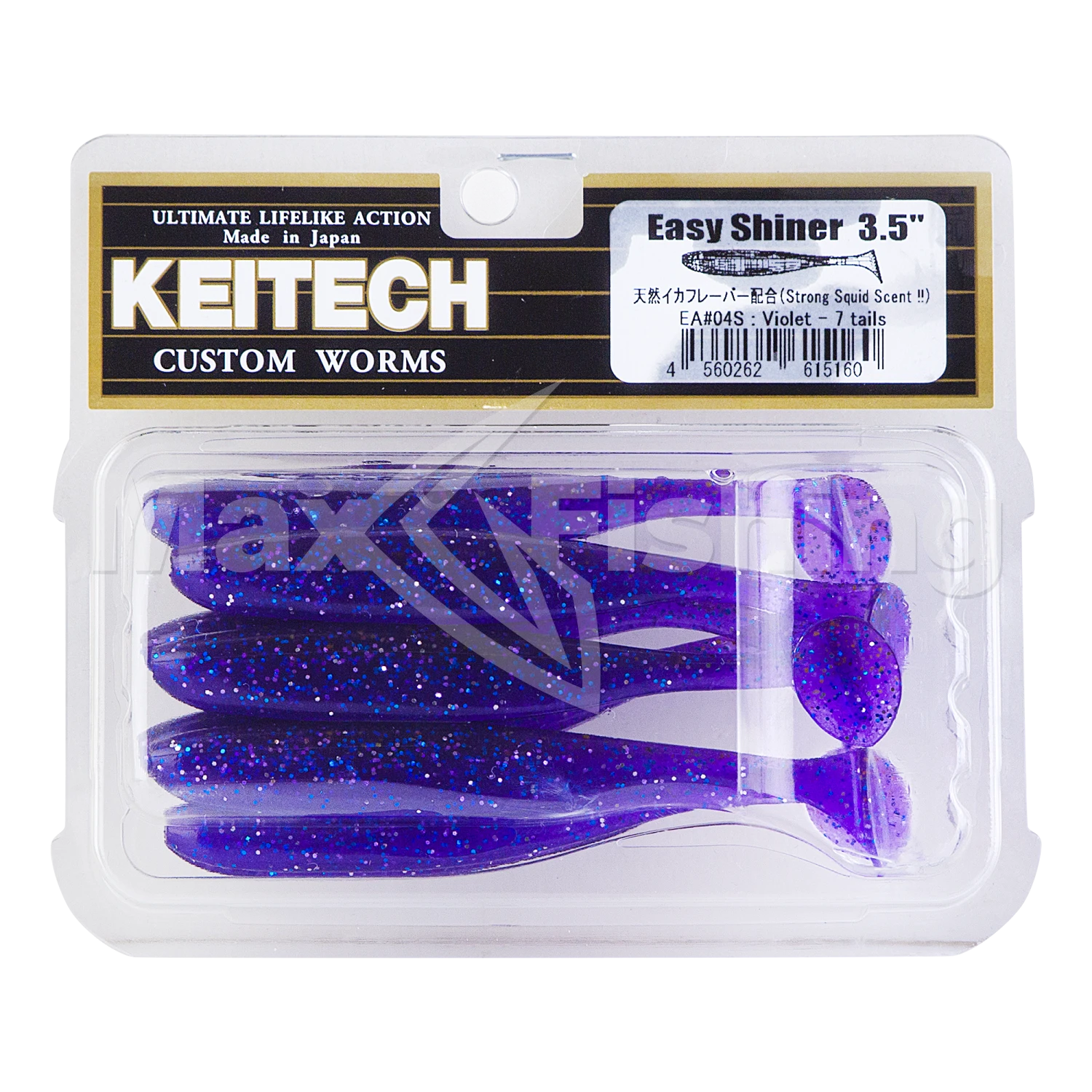 Приманка силиконовая Keitech Easy Shiner 3,5" #EA04 Violet