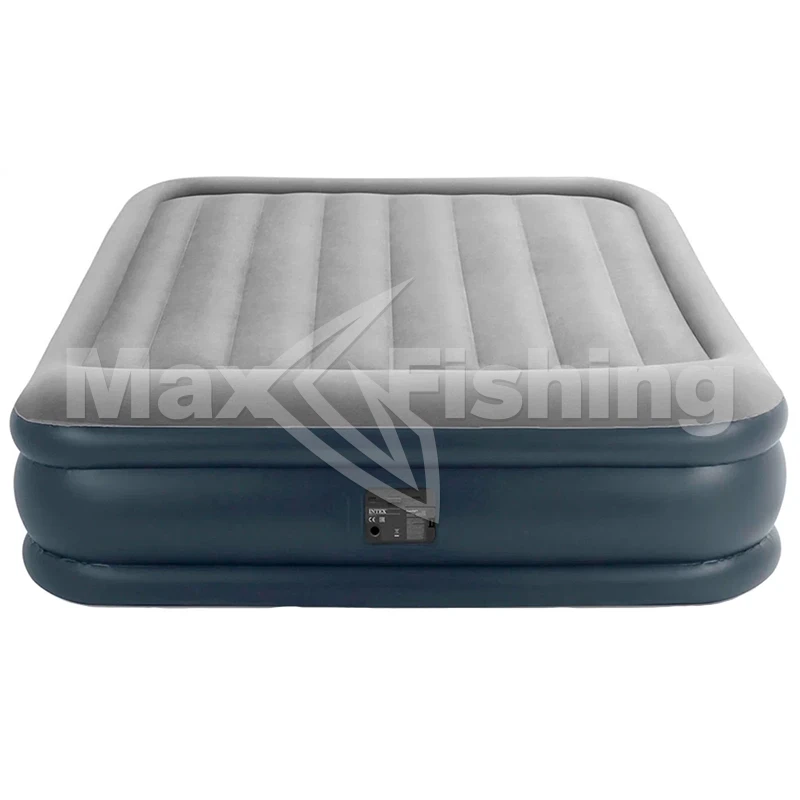 Надувная кровать Intex Deluxe Pillow Rest 152х203х42см (встроенный электро-насос 220V)