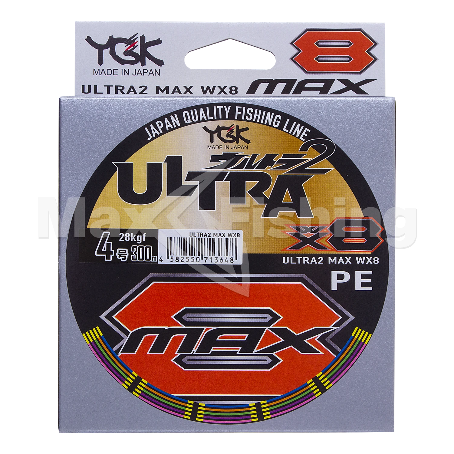 Шнур плетеный YGK Ultra2 Max WX8 #4,0 0,330мм 300м (5color)