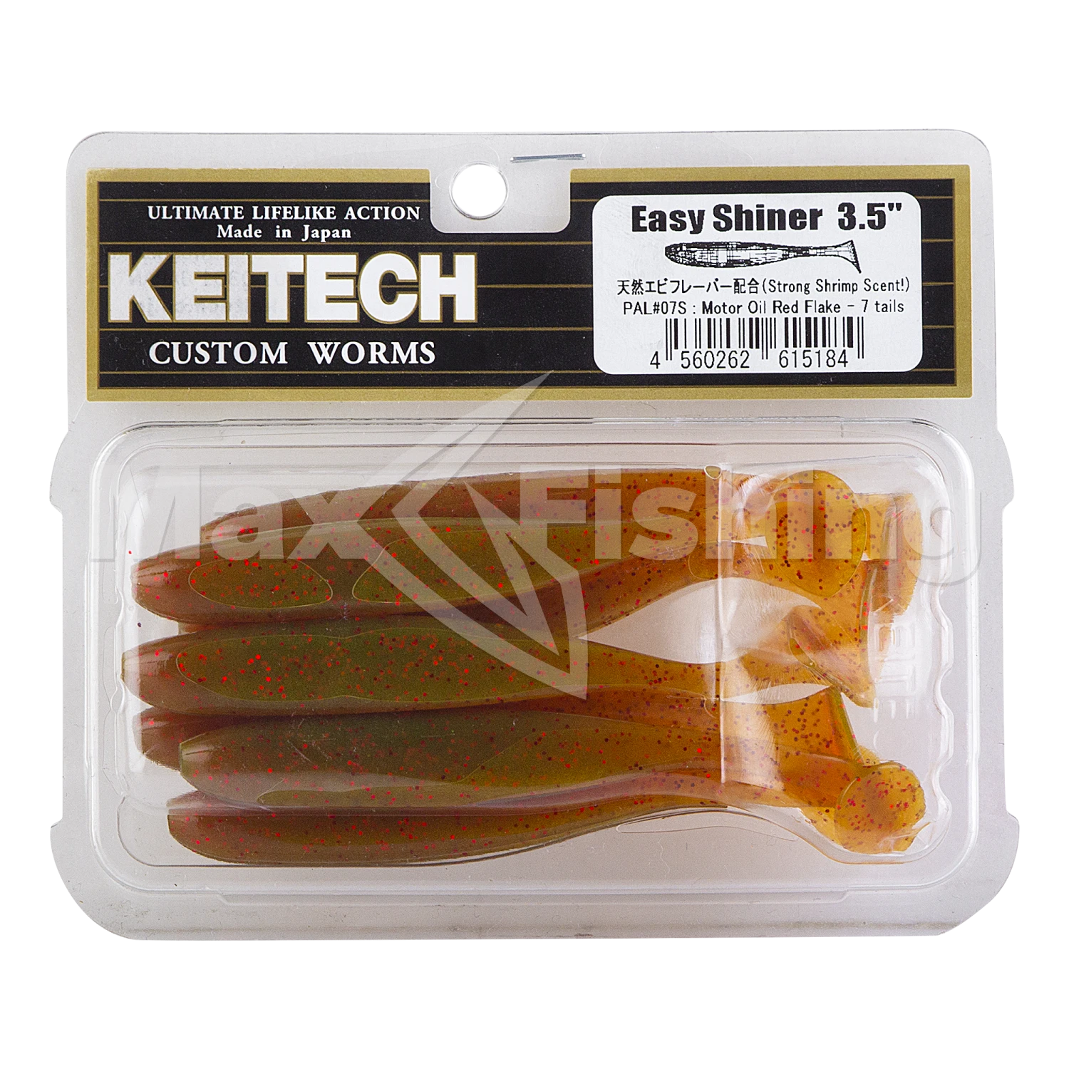 Приманка силиконовая Keitech Easy Shiner 3,5" #PAL07 Motor Oil Red Flake