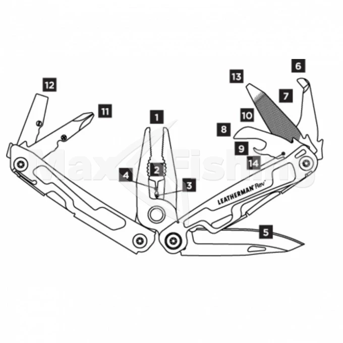 Мультитул Leatherman Rev серебристый