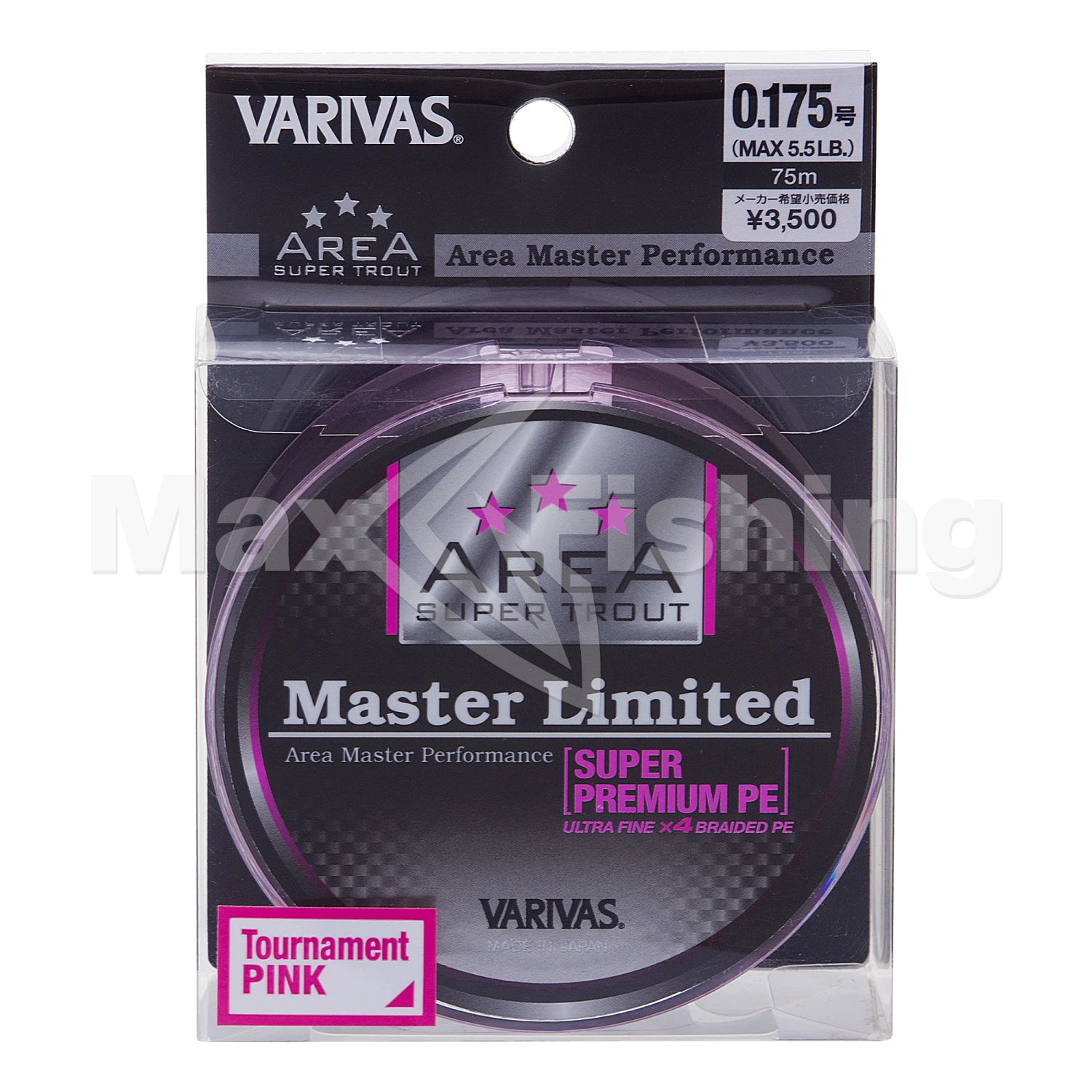 Шнур плетеный Varivas Area Super Trout Master Limited Super Premium PE X4 #0,175 0,069мм 75м (pink)