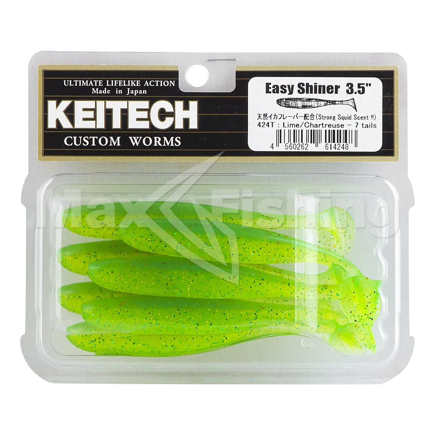 Приманка силиконовая Keitech Easy Shiner 2" #424 Lime Chartreuse