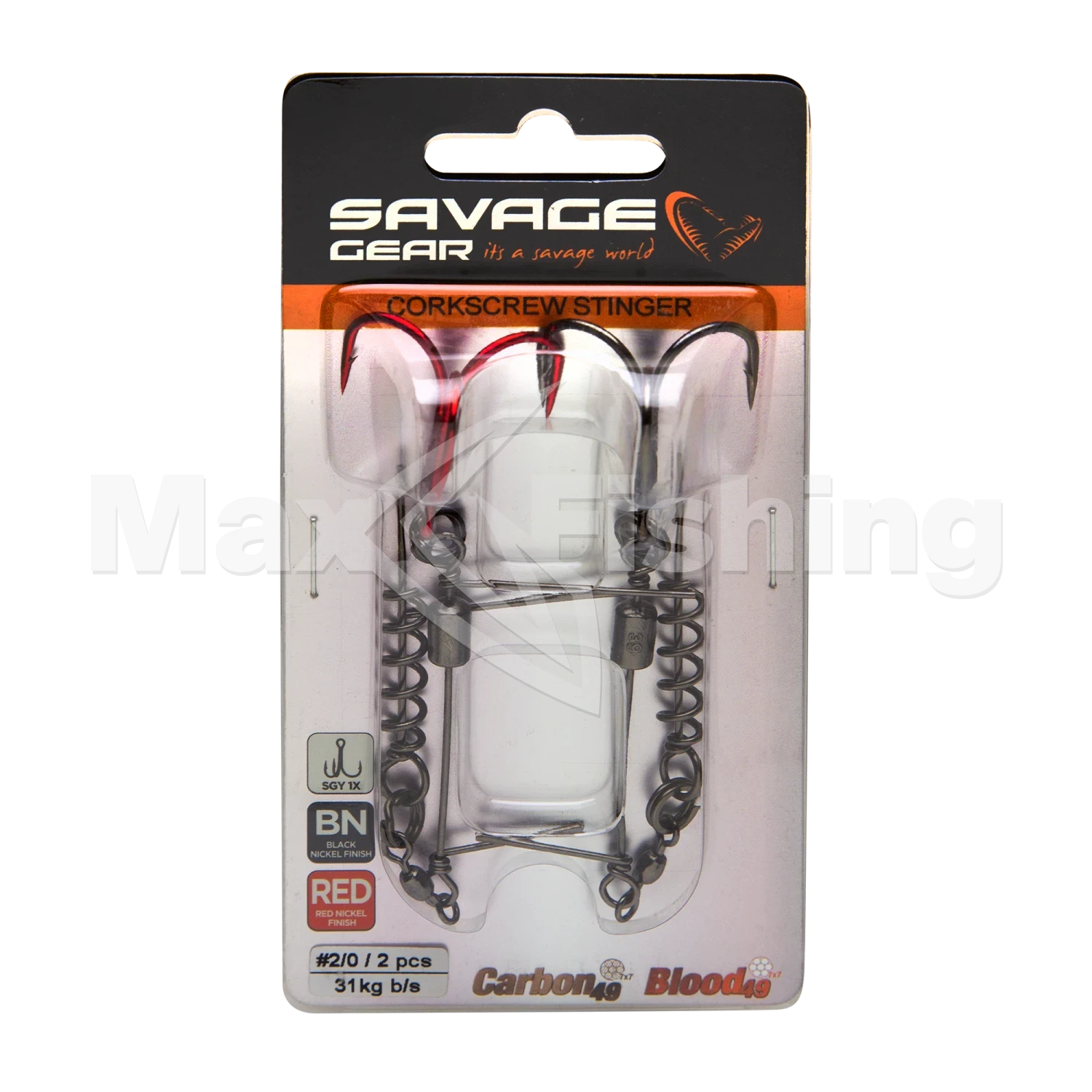 Монтаж готовый Savage Gear Corkscrew Stinger 3гр #1 3гр Red + Bn