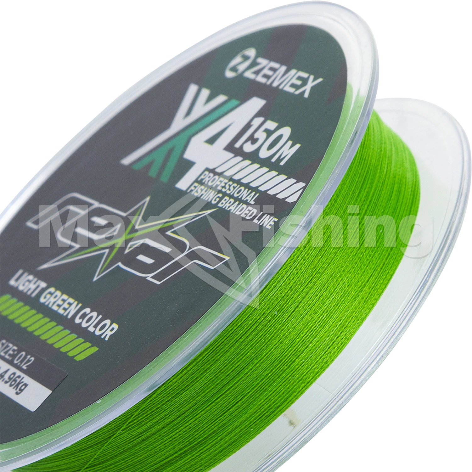 Шнур плетеный Zemex Rexar X4 0,12мм 150м (light green)