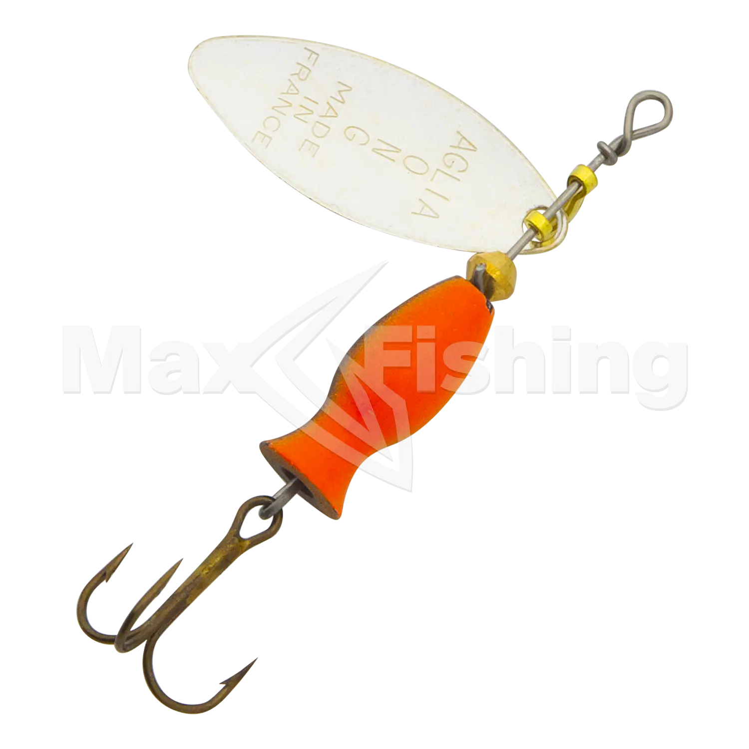 Блесна вращающаяся Mepps Aglia Long Heavy №1 8гр #Silver/Black/Orange