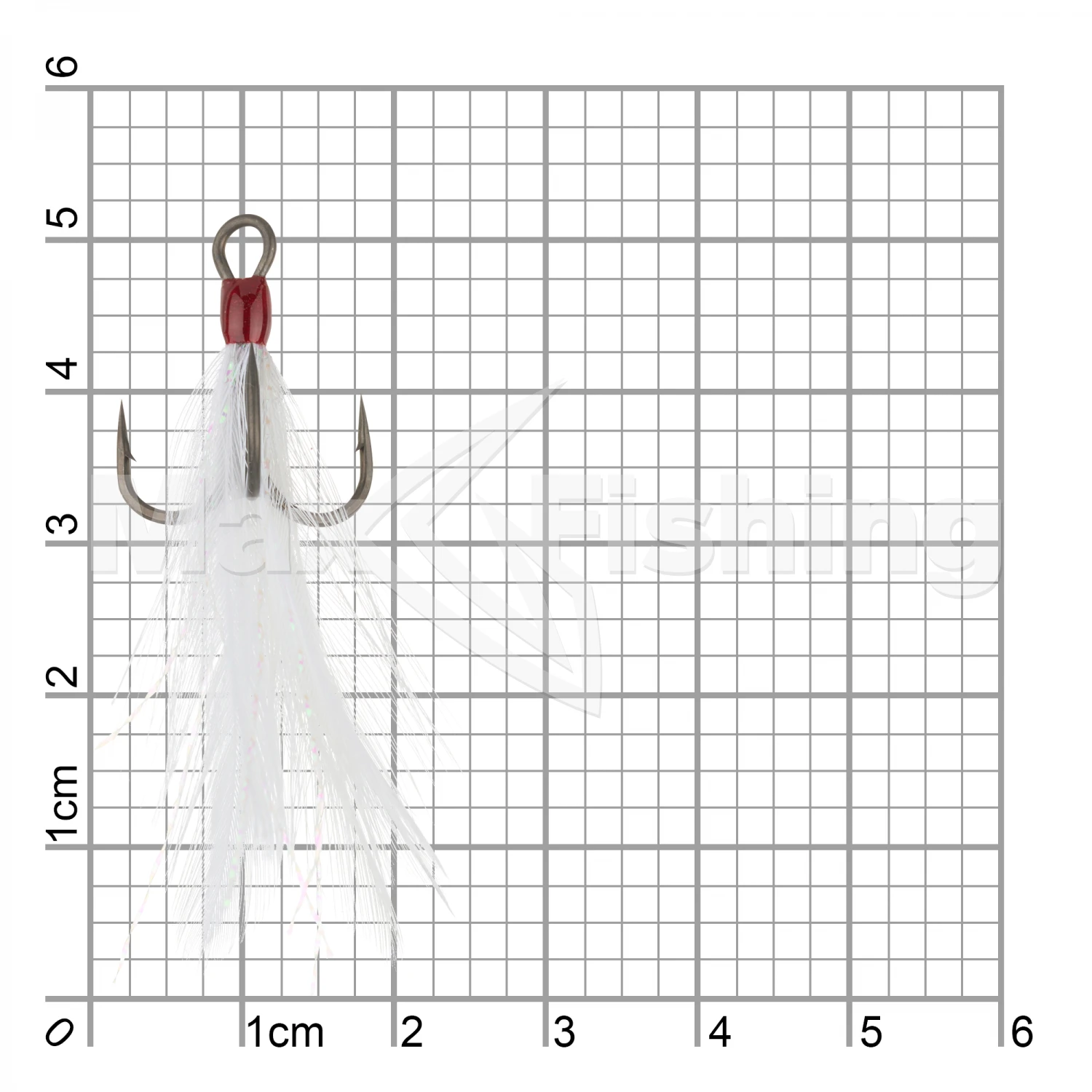 Крючок тройной с опушкой BKK Feathered Spear 21-SS #6 White (3шт)