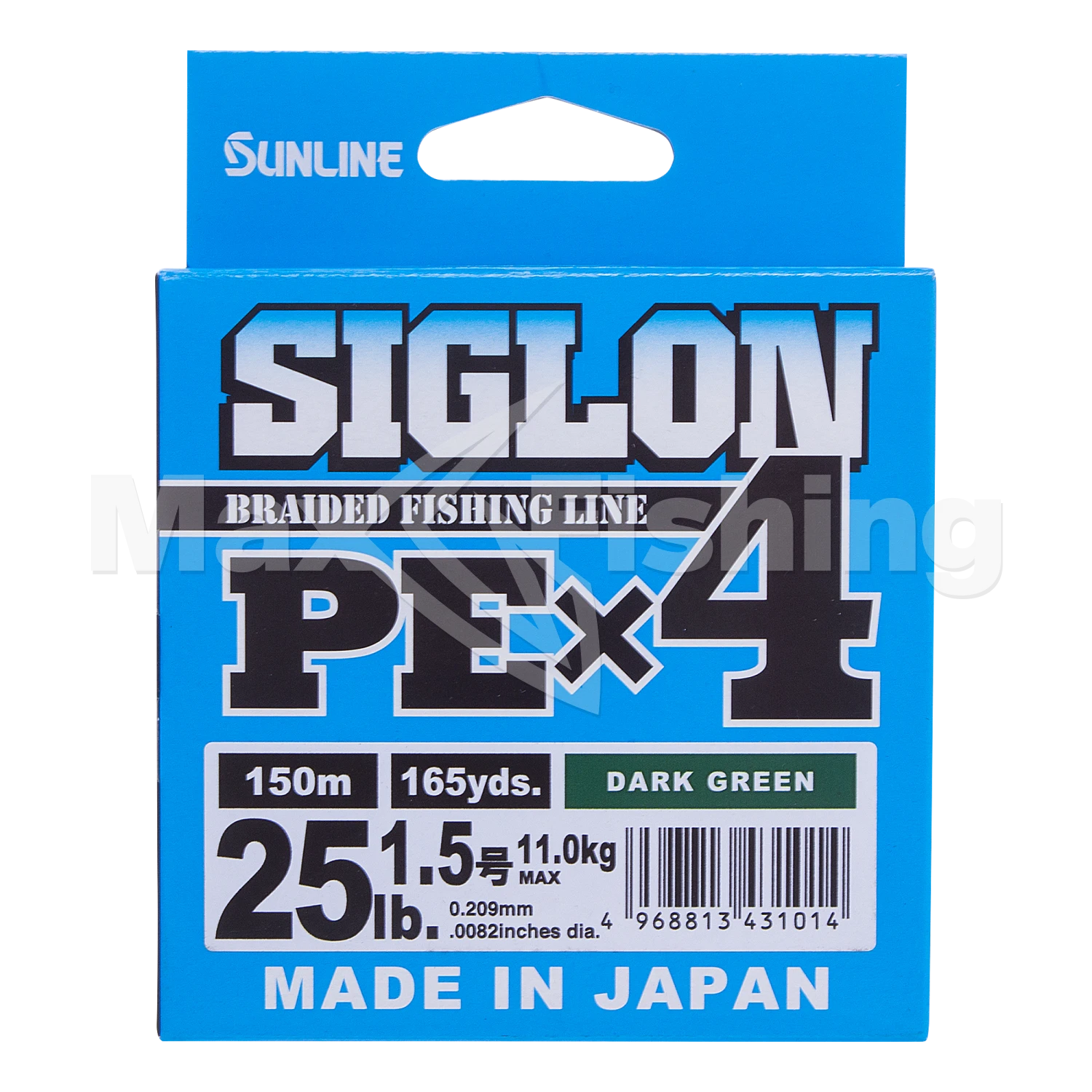 Шнур плетеный Sunline Siglon PE X4 #1,5 0,209мм 150м (dark green)