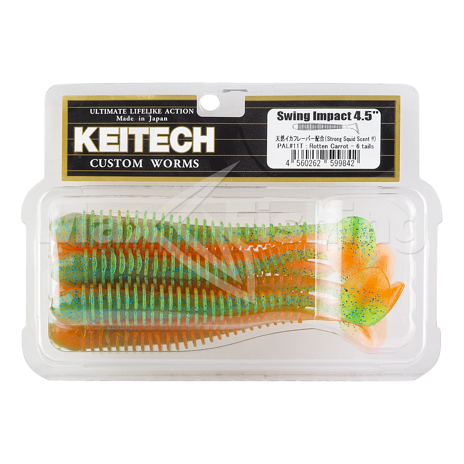 Приманка силиконовая Keitech Swing Impact 4,5" #PAL11 Rotten Carrot