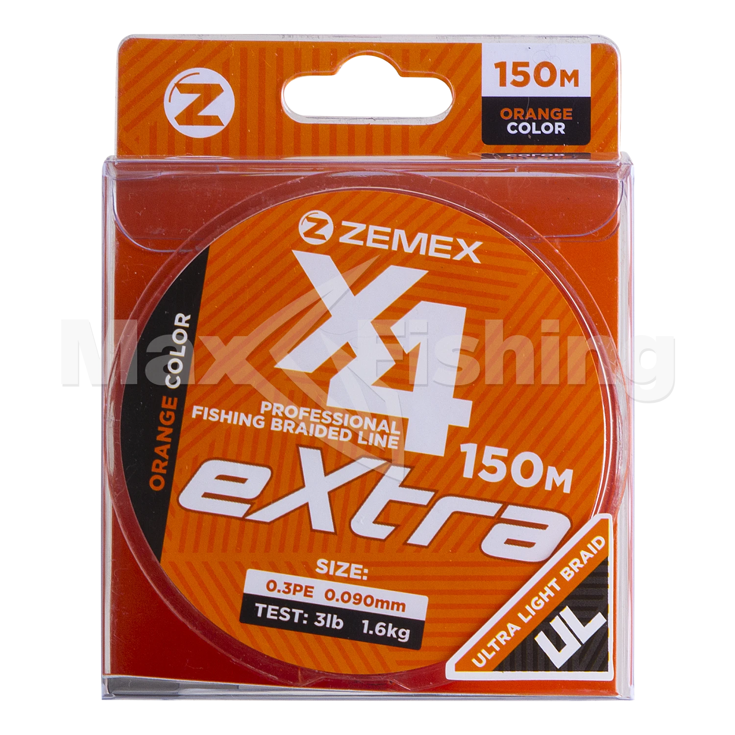 Шнур плетеный Zemex Extra X4 #0,3 0,090мм 150м (orange)