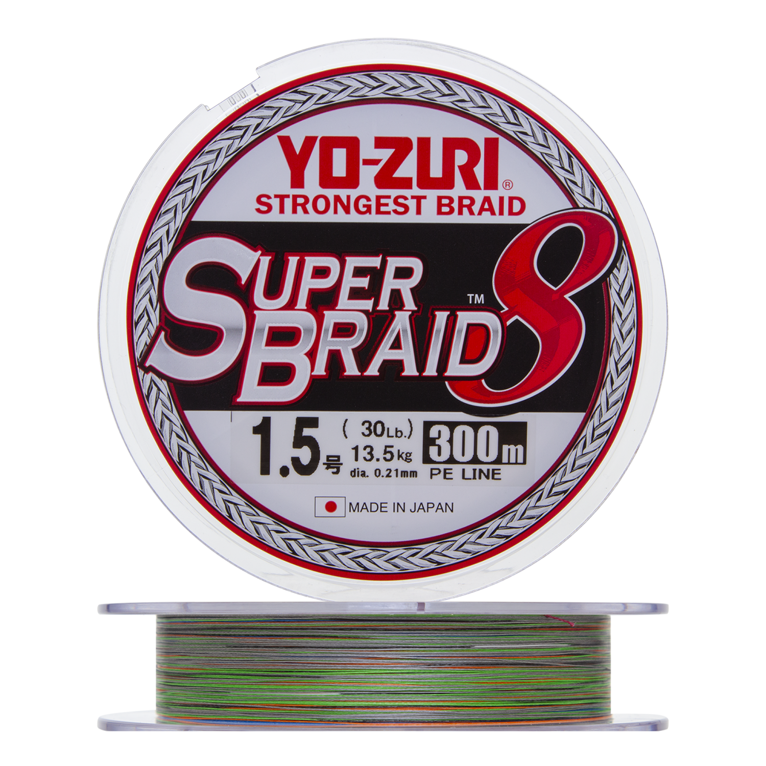 Шнур плетеный Yo-Zuri PE Superbraid 8 #1,5 0,21мм 300м (5color)