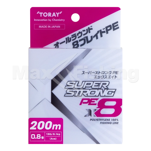 Шнур плетеный Toray Super Strong PE X8 #0,8 200м (multicolor) - 3 рис.