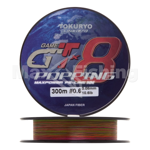 Шнур плетеный Tokuryo GT PE X8 #0,6 0,08мм 300м (5color)