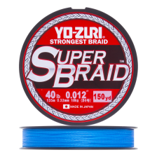 Шнур плетеный Yo-Zuri PE Superbraid 40Lb 0,32мм 135м (blue)