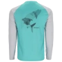 Лонгслив Simms Tech Tee - Artist Series 2XL Tarpon/Sea Breeze/Sterling