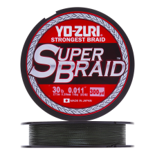 Шнур плетеный Yo-Zuri PE Superbraid 30Lb 0,28мм 270м (dark green)