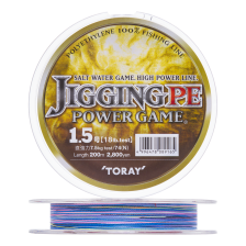 Шнур плетеный Toray Jigging PE Power Game X4 #1,5 200м (multicolor)