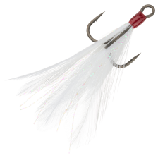 Крючок тройной с опушкой BKK Feathered Spear 21-SS White #5 (3шт)