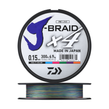 Шнур плетеный Daiwa J-Braid X4E #1,2 0,15мм 300м (multicolor)