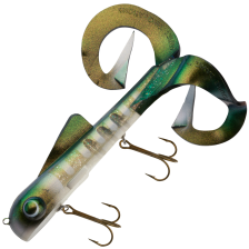 Приманка силиконовая Musky Innovations Custom Pro Magnum Double Dawg Ultra Flash #Rotten Perch