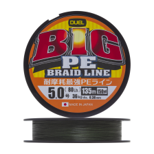 Шнур плетеный Duel Big PE Braid Line #5 0,38мм 135м (dark green)