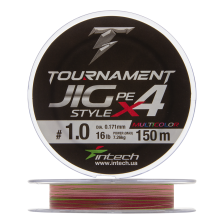Шнур плетеный Intech Tournament Jig Style PE X4 #1,0 0,171мм 150м (multicolor)