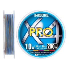 Шнур плетеный Duel Hardcore PE X4 Pro #0,6 0,13мм 200м H3925 (5color)