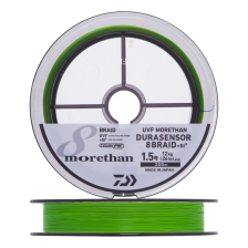 Шнур плетеный Daiwa UVF Morethan Durasensor 8Braid +Si2 #1,5 0,205мм 200м (lime green+marking)