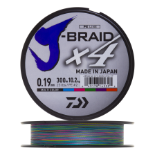 Шнур плетеный Daiwa J-Braid X4E #2 0,19мм 300м (multicolor)