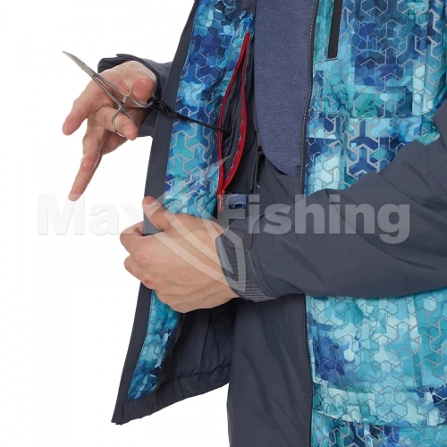 Куртка FHM Gale принт голубой/серый - 7 рис.