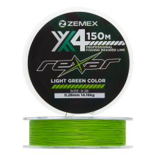 Шнур плетеный Zemex Rexar X4 0,28мм 150м (light green)